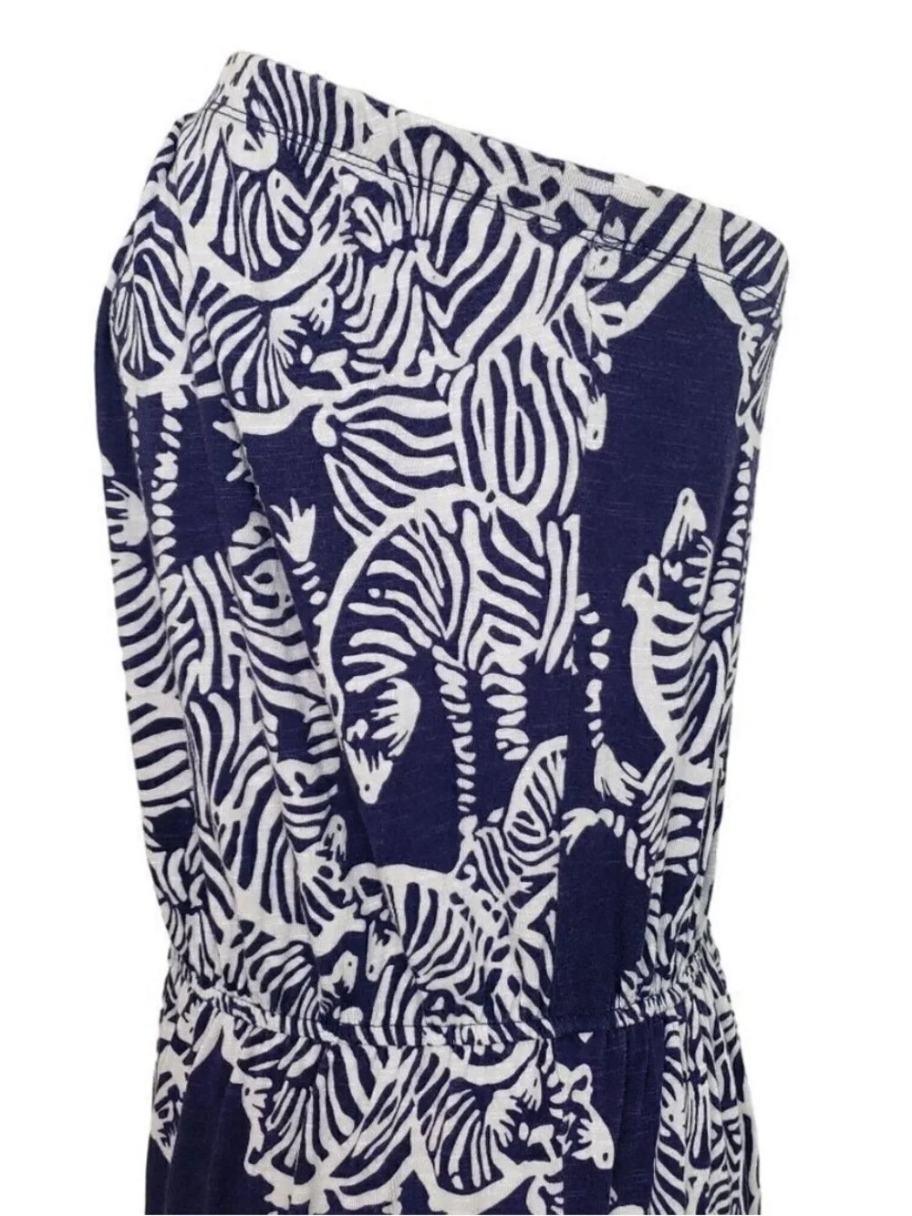 Lilly Pulitzer Matyson Strapless Mini Dress  Navy I Herd You Zebra Print Women S - Picture 5 of 14